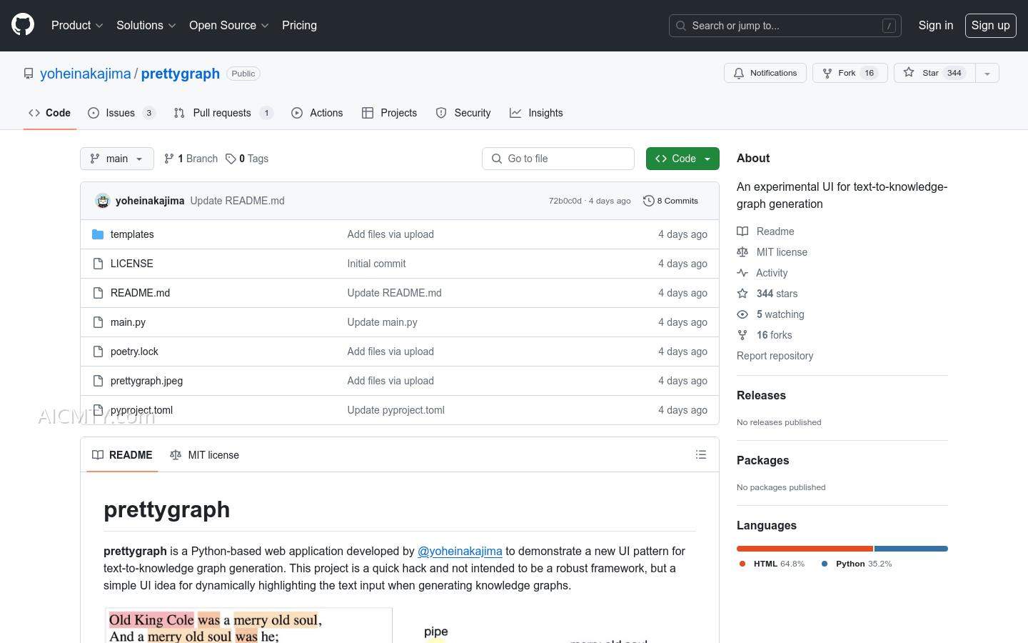 基于Python的文本转知识图谱UI工具 – AICMTY